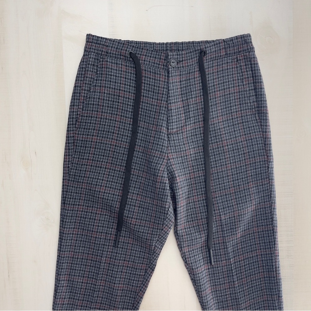 DONVICH Italian mens plaid wool pants crop it 44 work career luxury - Picture 4 of 7
